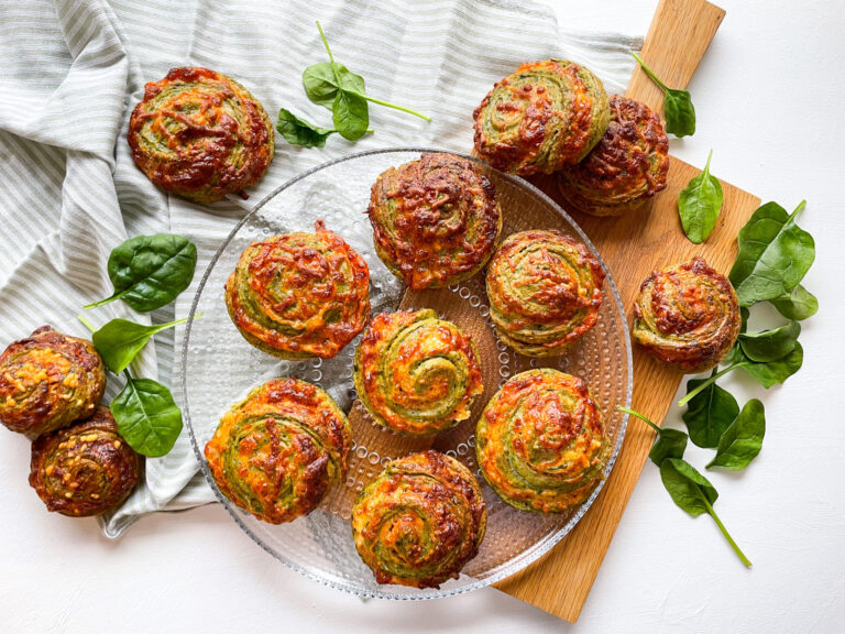 Veggie spinatpizzasnegle