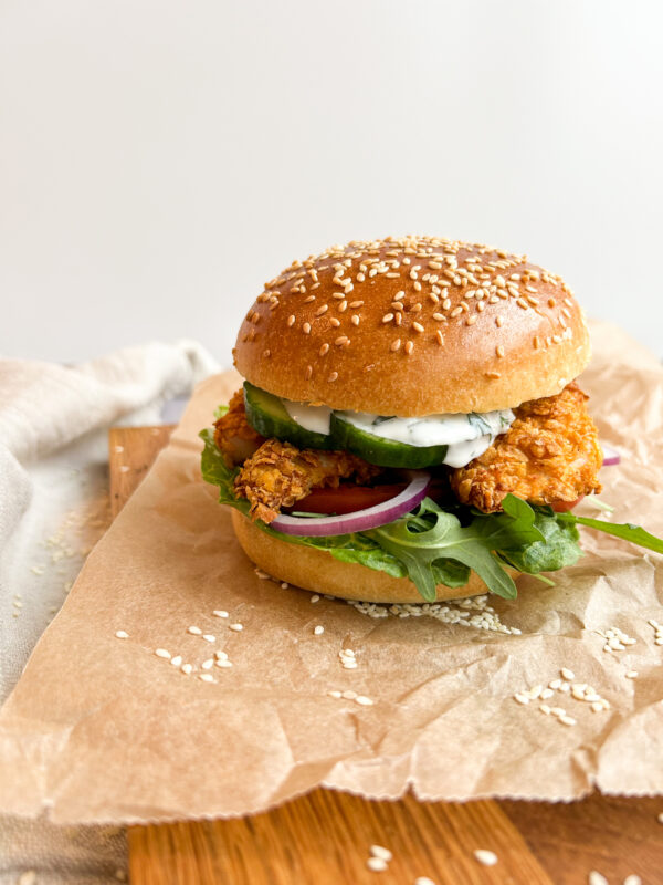crispy kyllingeburger