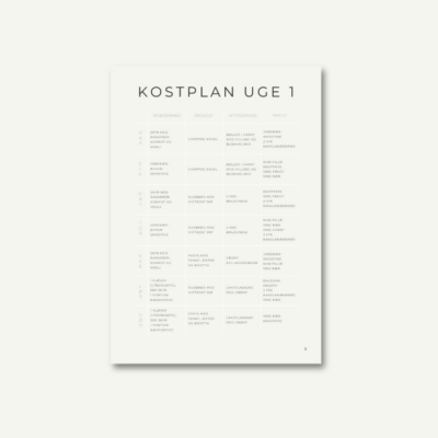 4 ugers komplet kostplan bikiniklar