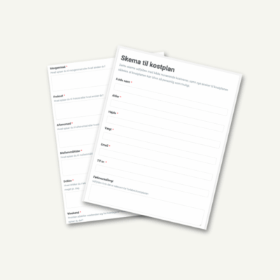 Kostplan til vægttab