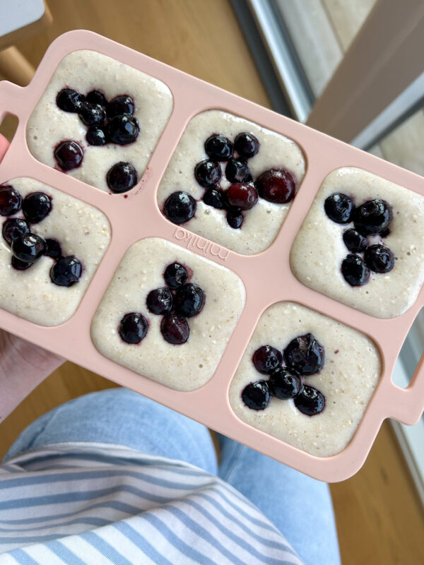 Bananmuffins med blåbær til baby