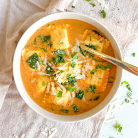 Ravioli soup