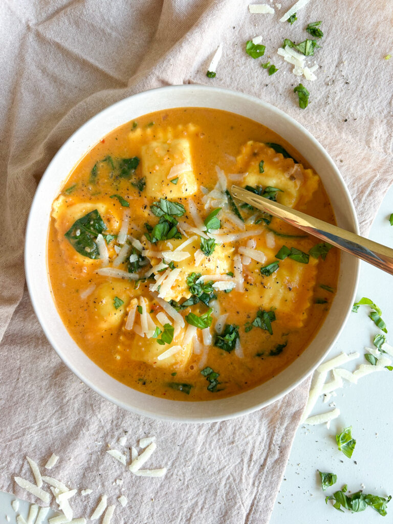 Ravioli soup